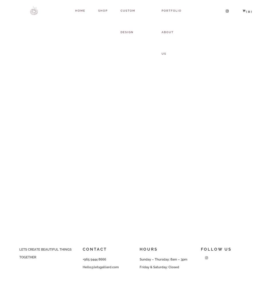 letsgalliard.com — Shopify storefront screenshot