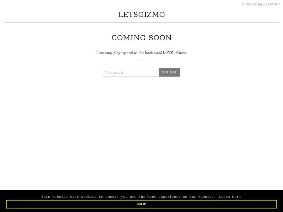 letsgizmo.com shopify website screenshot