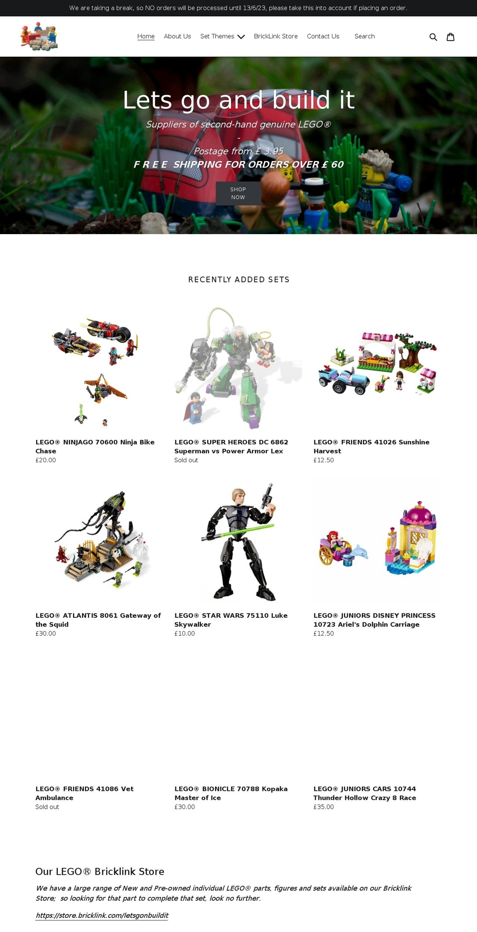 letsgoandbuildit.co.uk shopify website screenshot