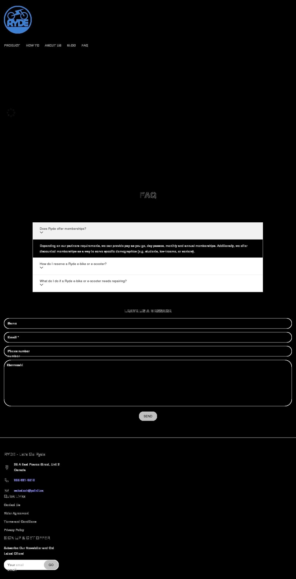 letsgoryde.com shopify website screenshot