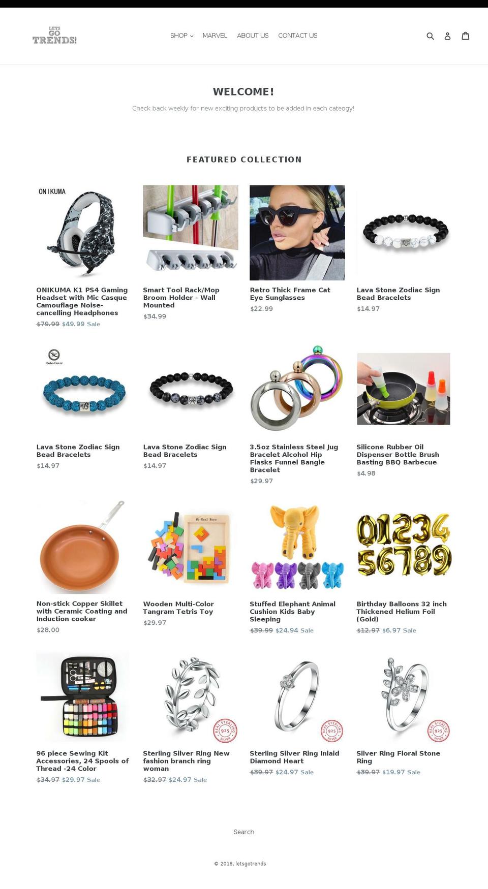 letsgotrends.com — Shopify storefront screenshot