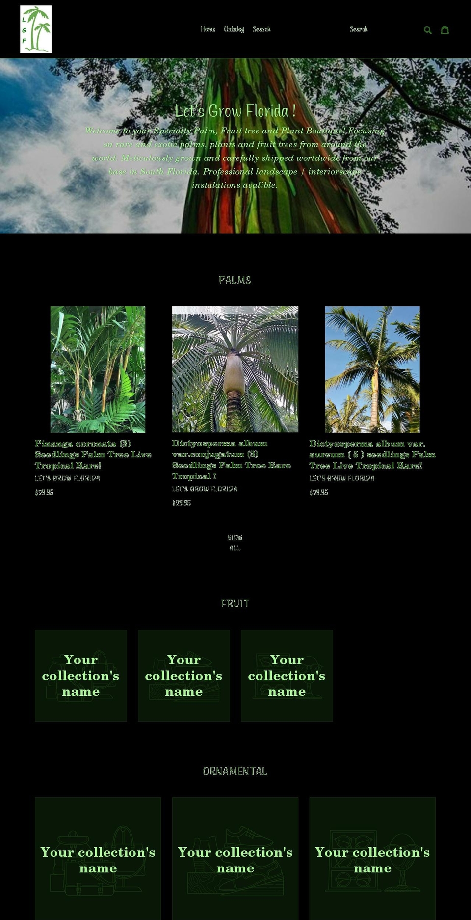 letsgrowflorida.com shopify website screenshot