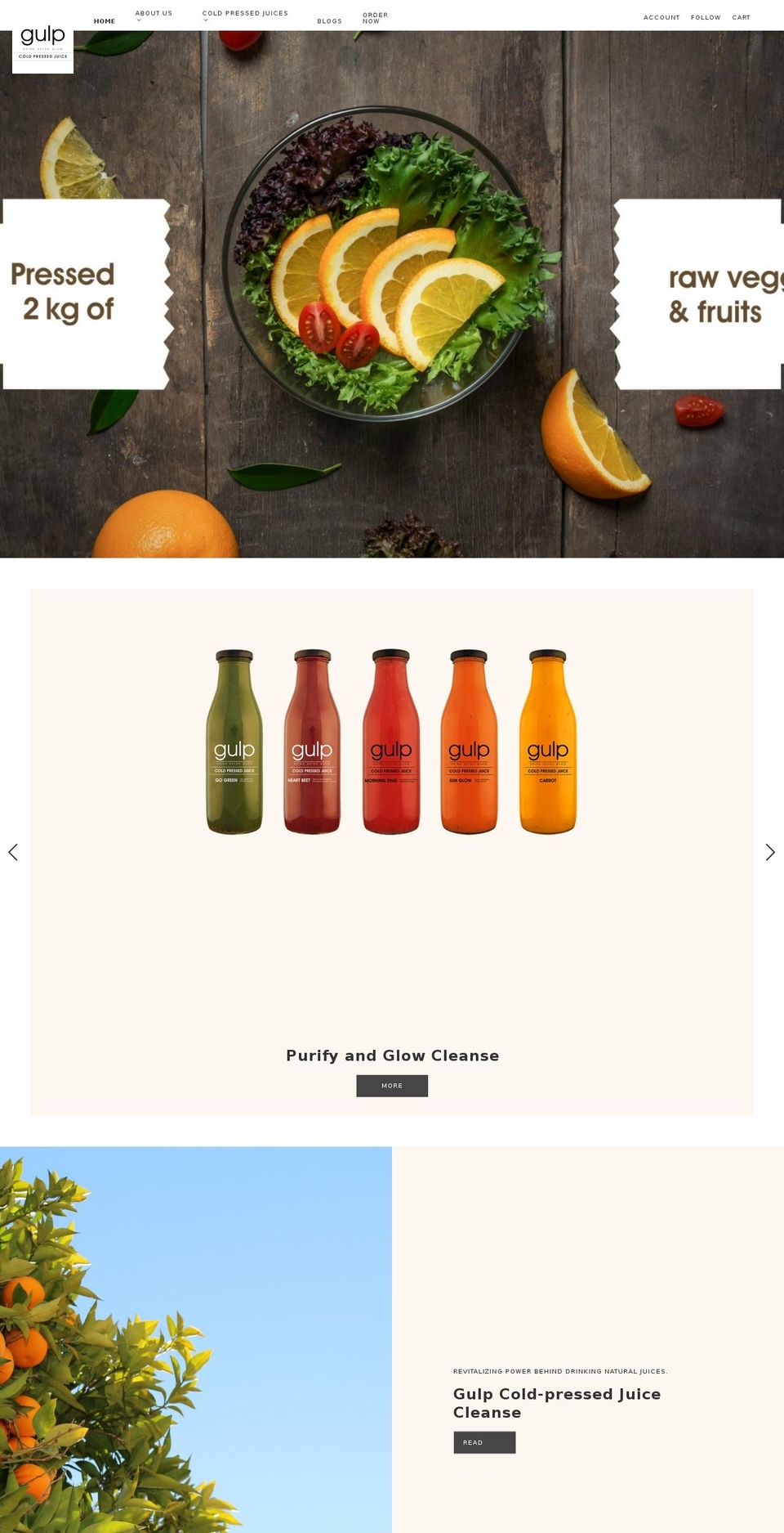 letsgulp.com shopify website screenshot