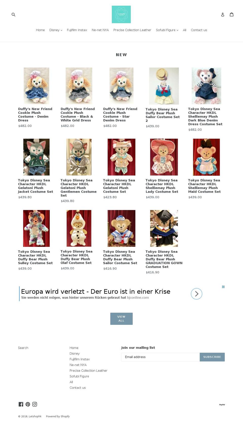letshophk.com shopify website screenshot