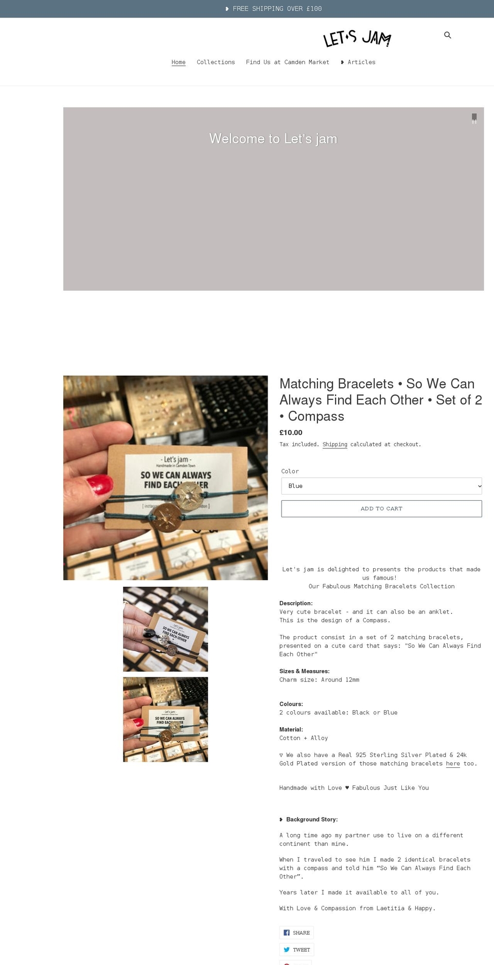 letsjam.co.uk shopify website screenshot