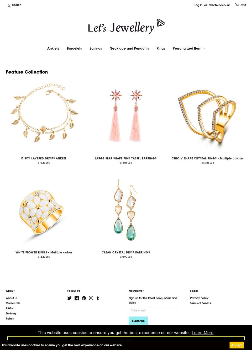 letsjewellery.com — Shopify storefront screenshot