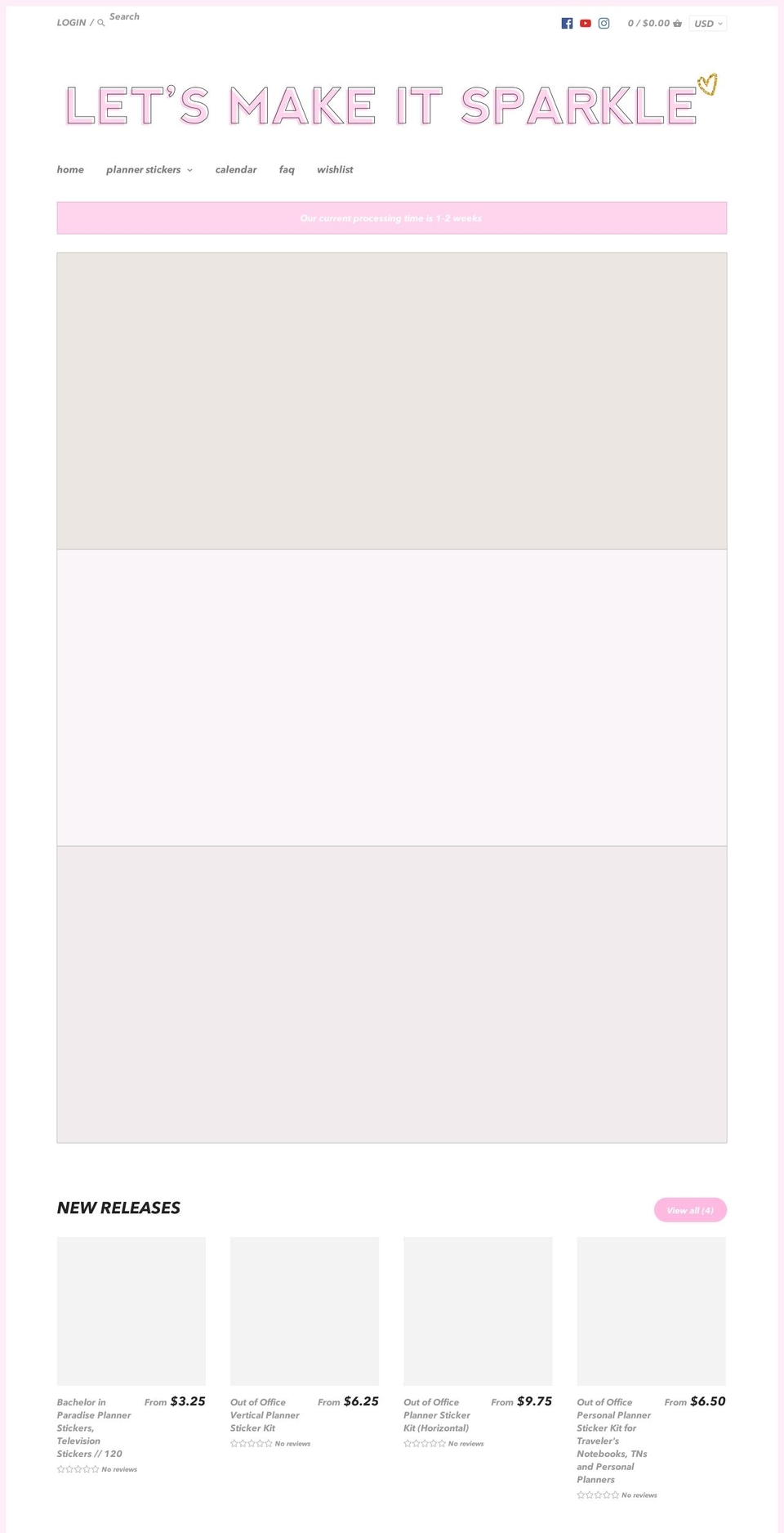 letsmakeitsparkle.com shopify website screenshot