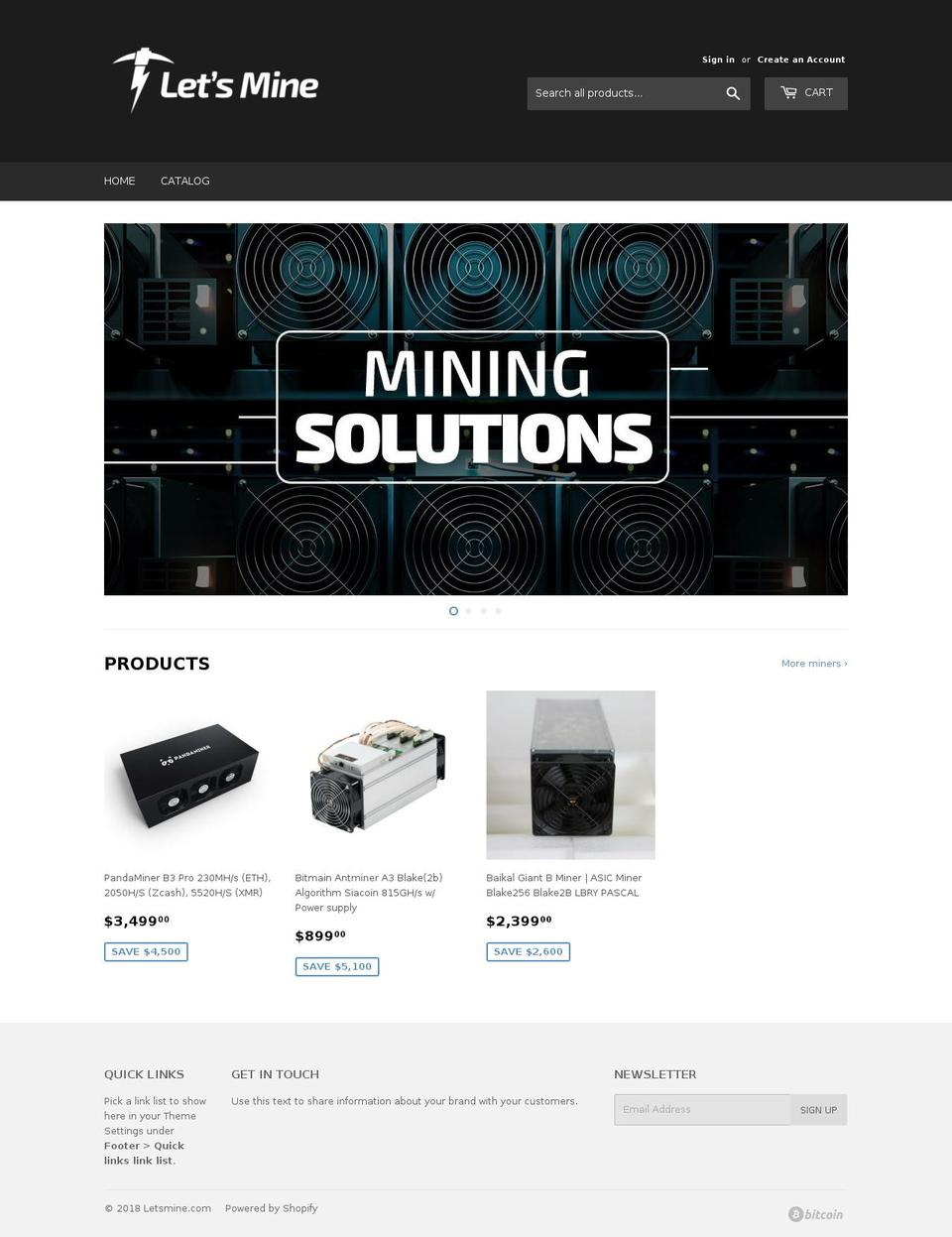 letsmine.com — Shopify storefront screenshot