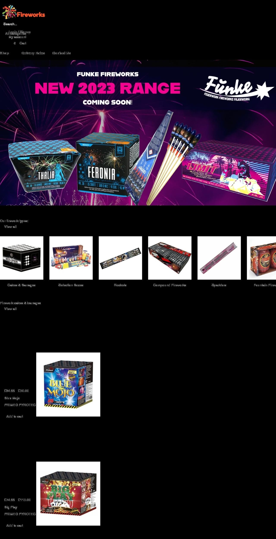 letspartyfireworks.co.uk shopify website screenshot