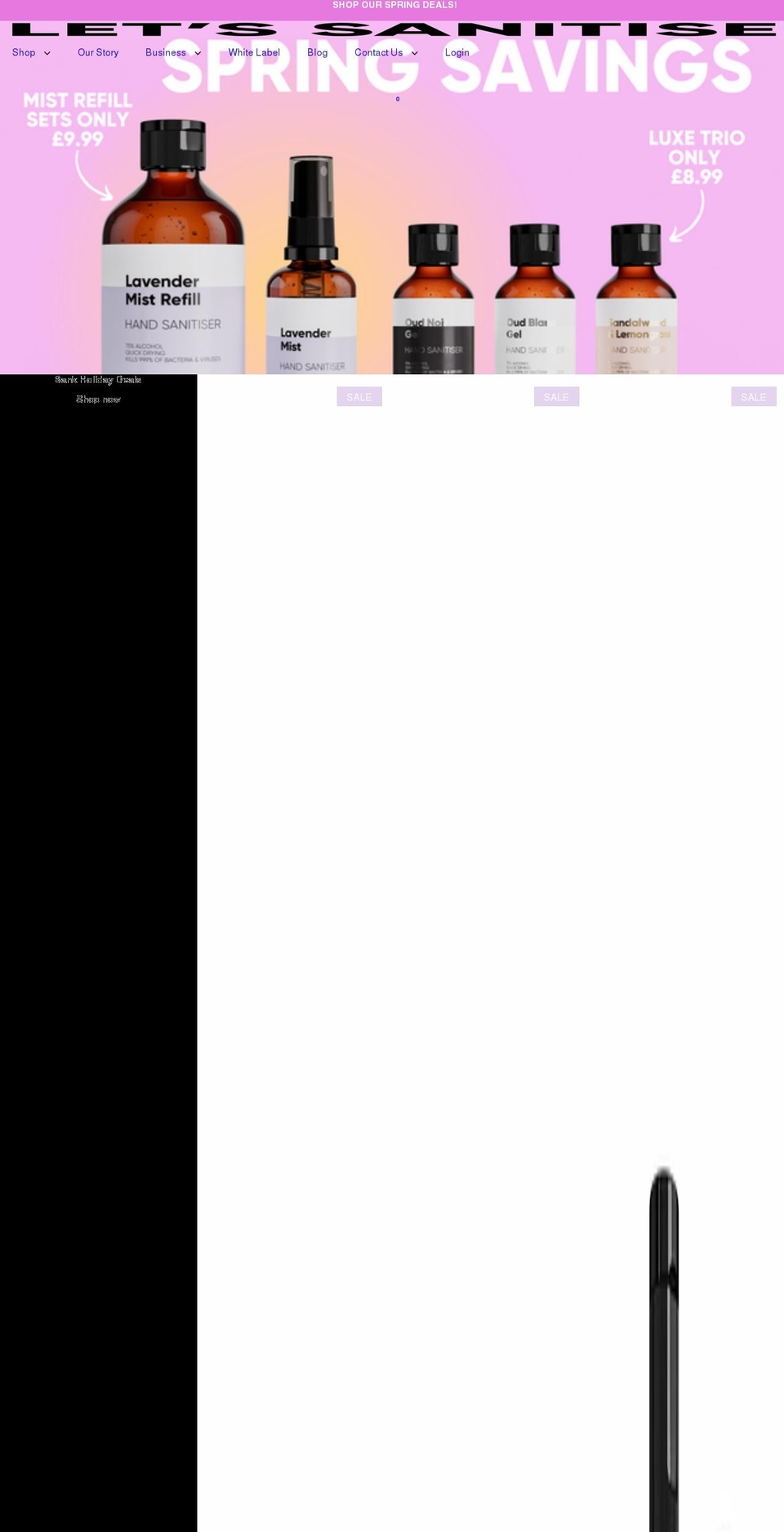 letssanitise.com shopify website screenshot