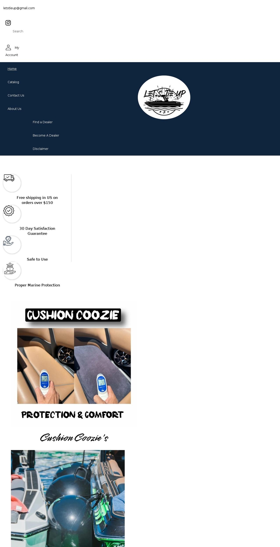 letstieupnow.com shopify website screenshot