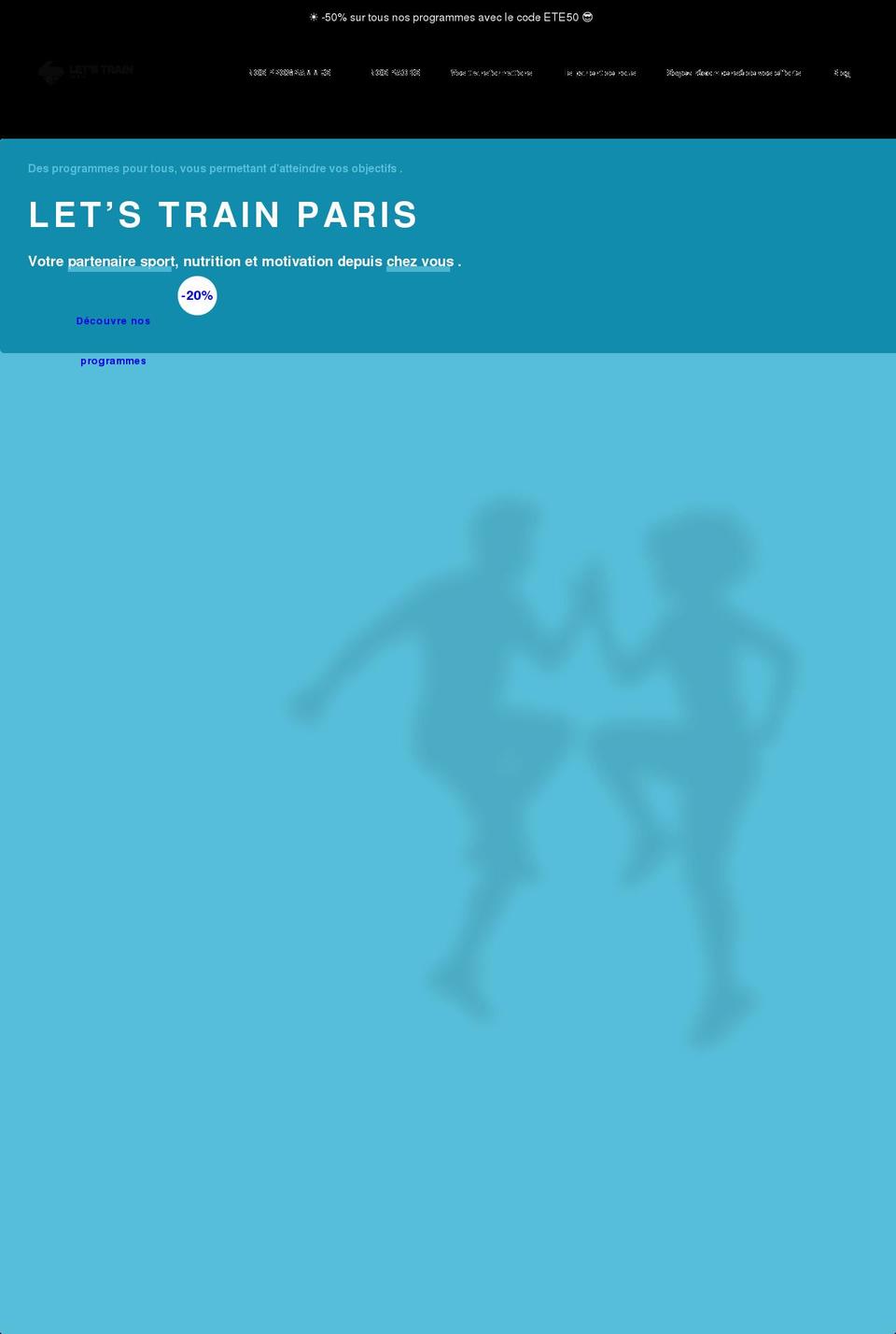 letstrain-paris.myshopify.com shopify website screenshot