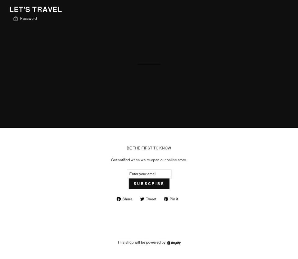 letstravel.store shopify website screenshot