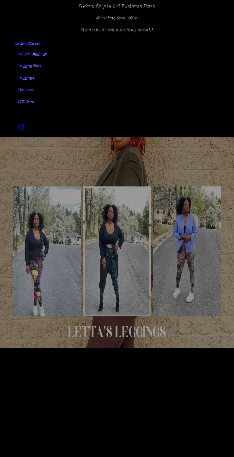 lettascloset.com shopify website screenshot