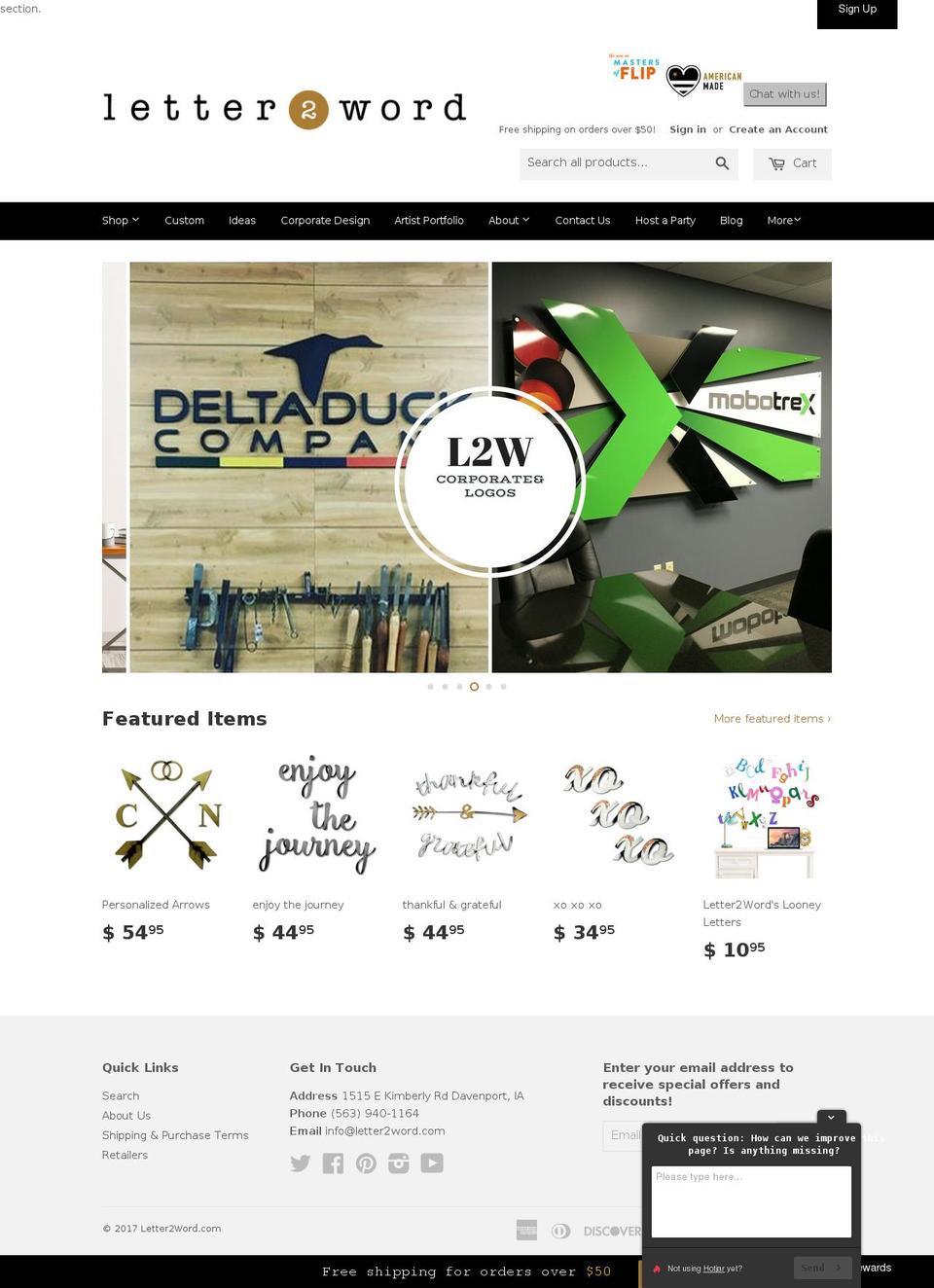 letter2word.com shopify website screenshot