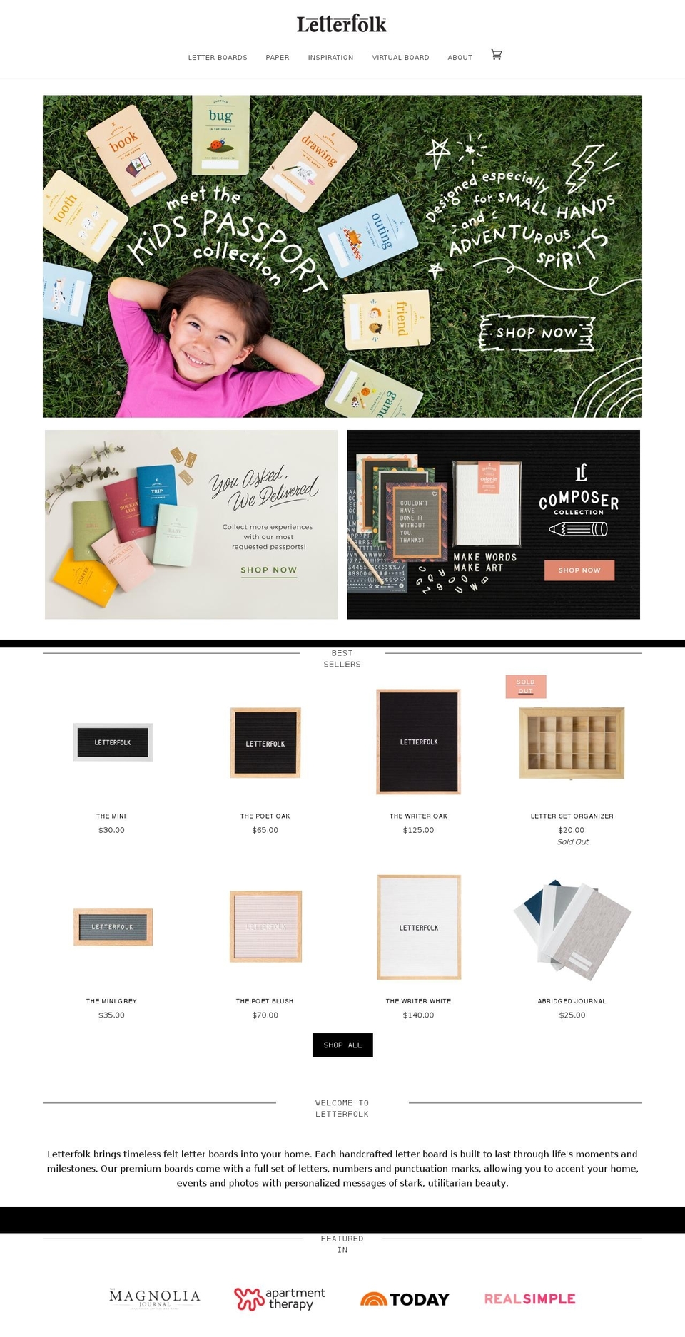 Pipeline (1\/30\/18) Shopify theme site example letterboards.com