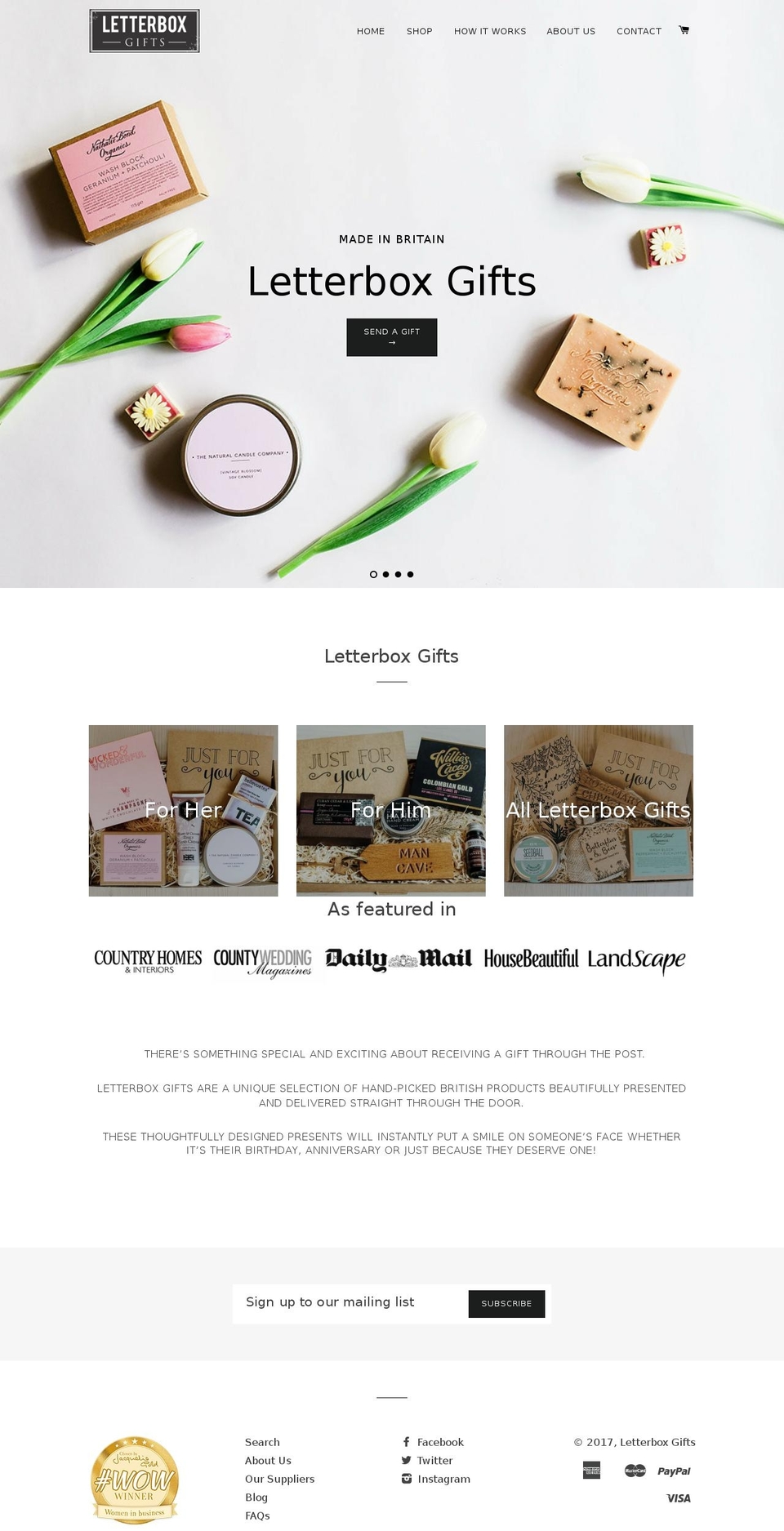 letterboxgiftshop.com shopify website screenshot