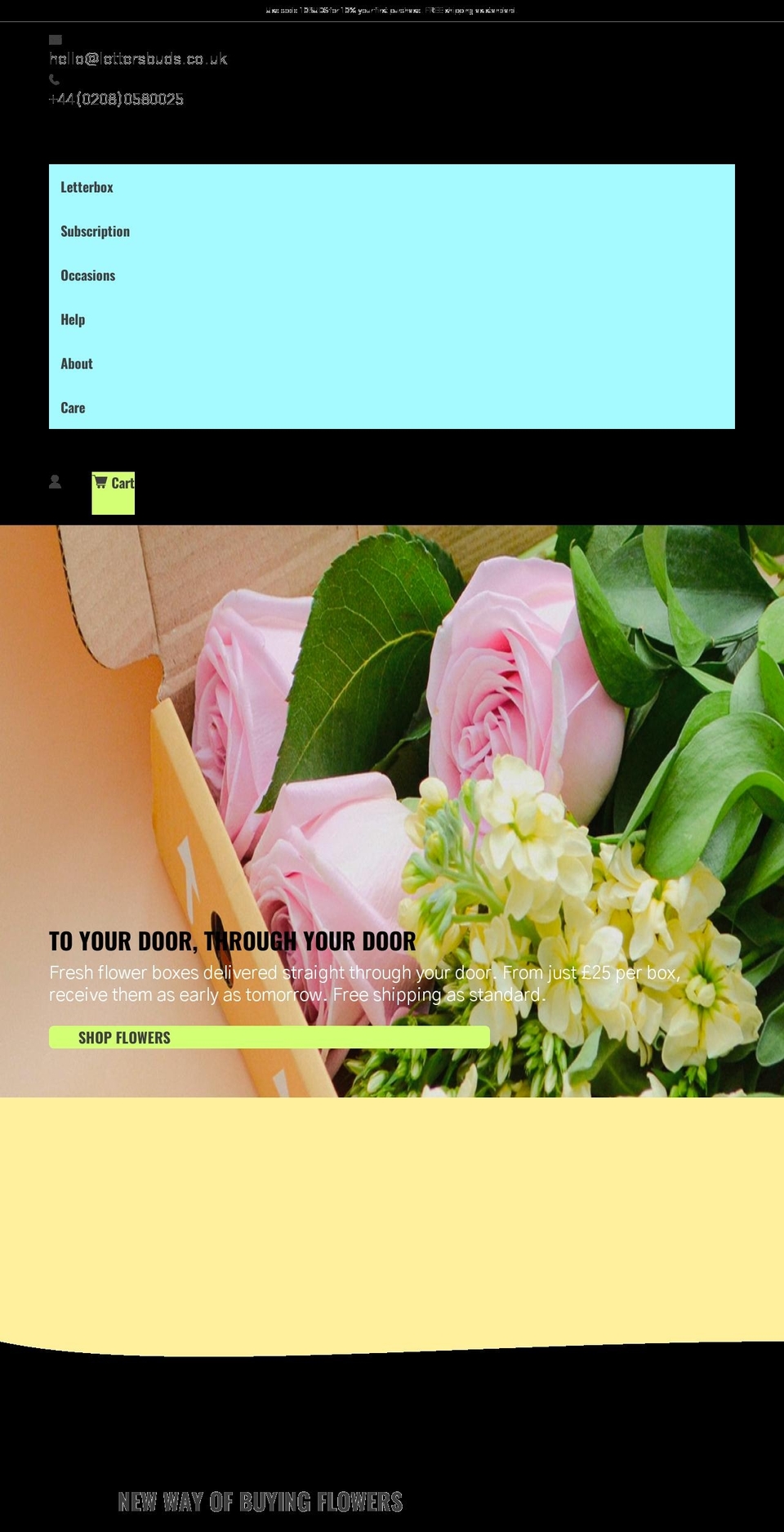 letterbuds.co.uk shopify website screenshot