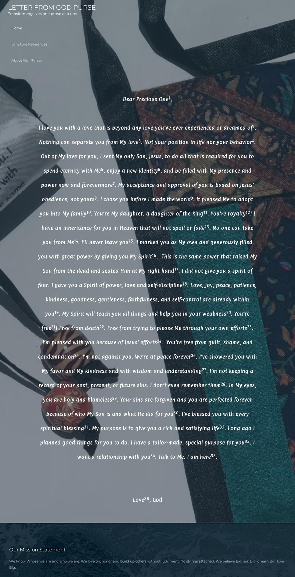 letterfromgodpurse.com — Shopify storefront screenshot