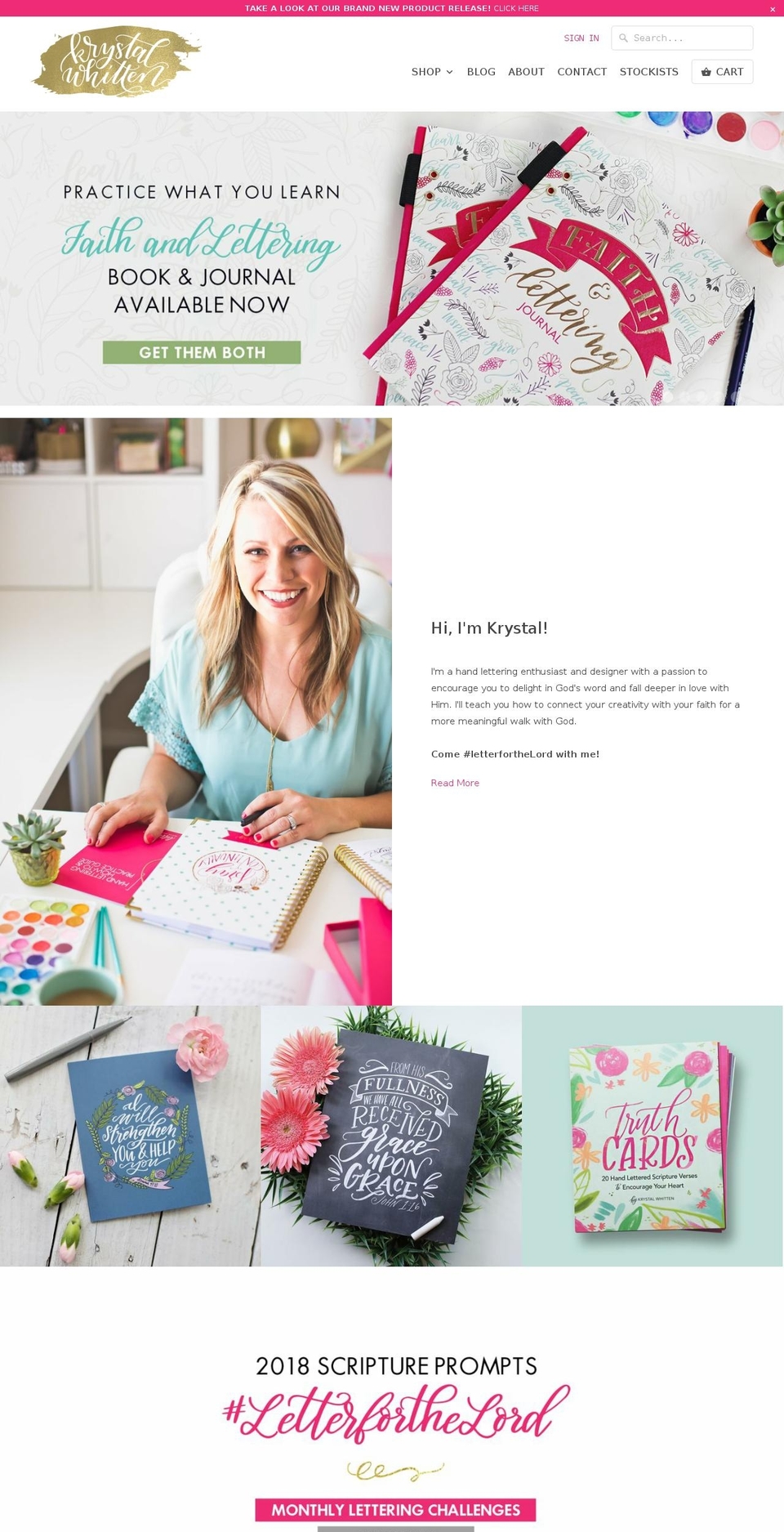 letteringprayerjournal.com — Shopify storefront screenshot