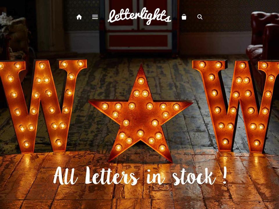 letterlights.co.uk shopify website screenshot