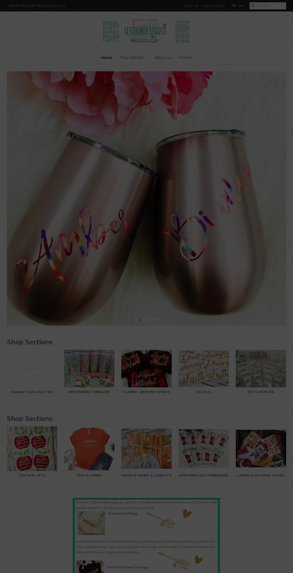 lettermixstudio.com — Shopify storefront screenshot