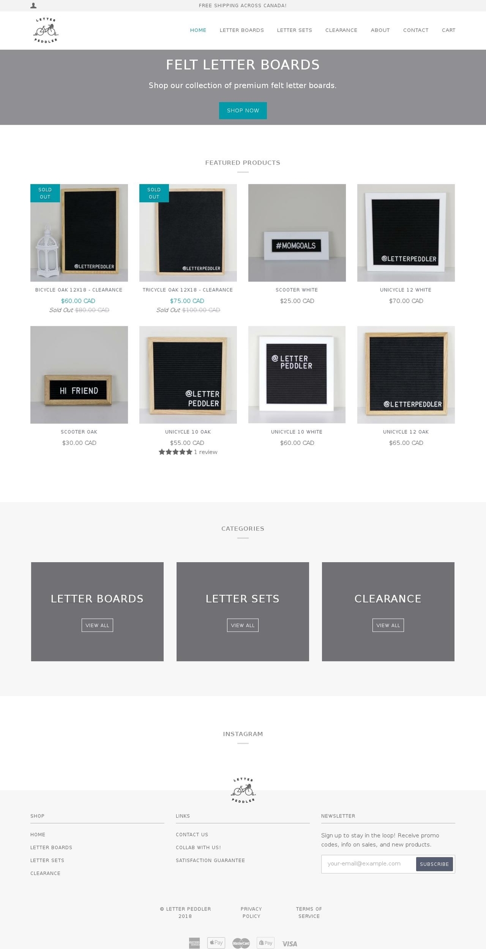 letterpeddler.ca shopify website screenshot