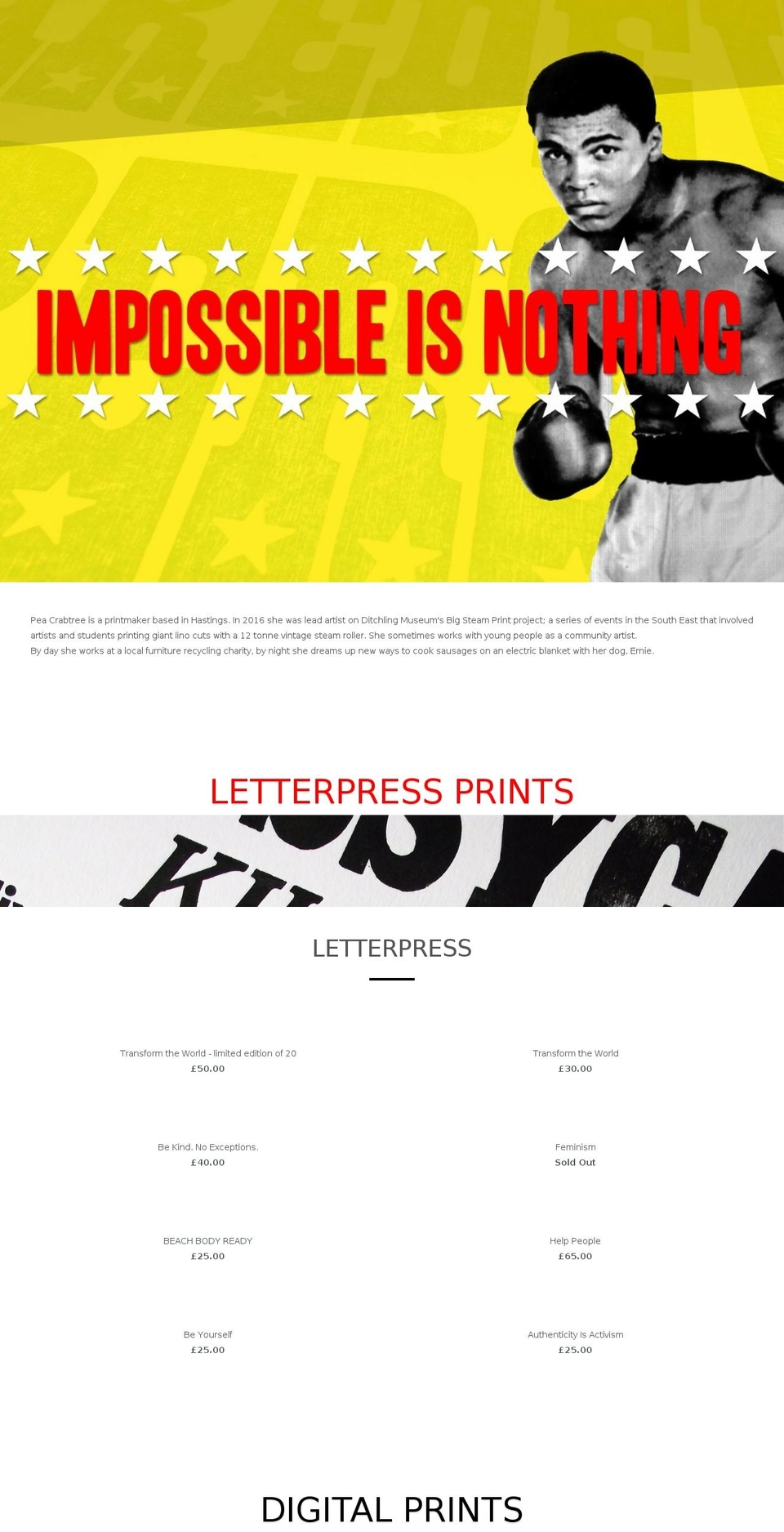 letterpressuk.com — Shopify storefront screenshot