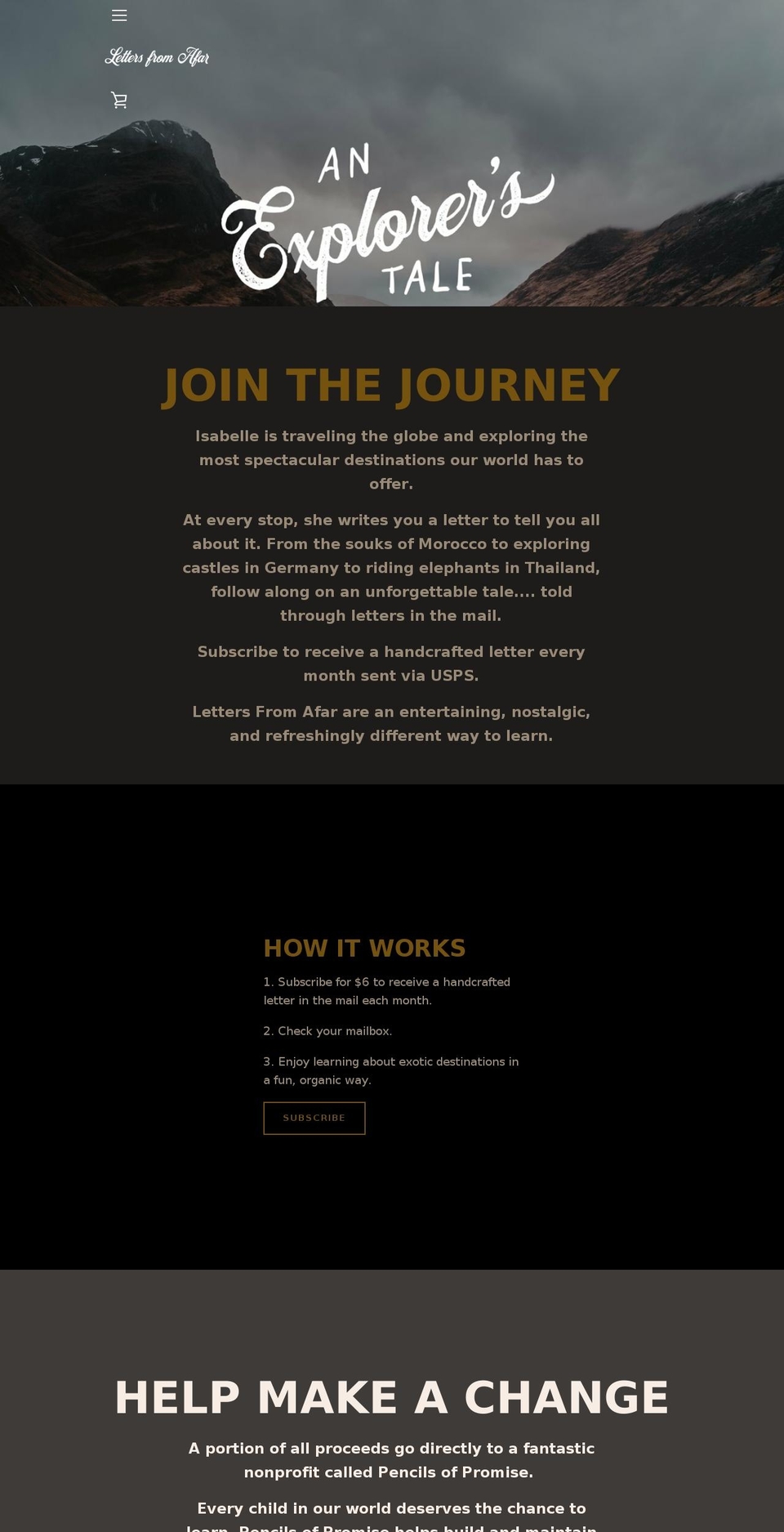 lettersafar.com — Shopify storefront screenshot