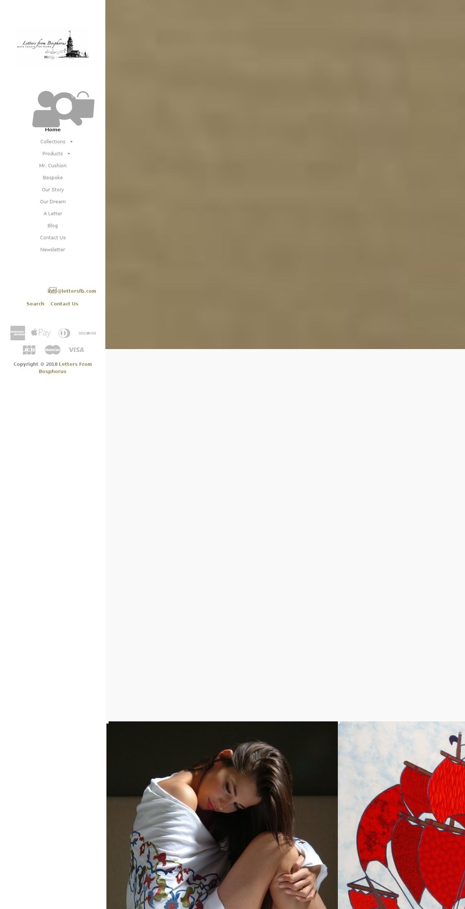 lettersfrombosphorus.com shopify website screenshot