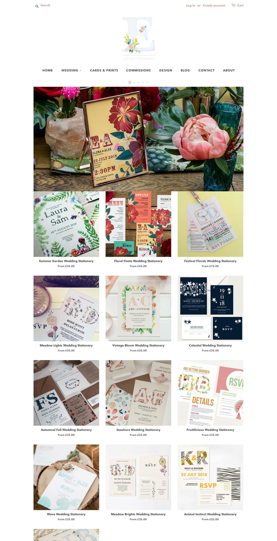 lettersfromemily.com — Shopify storefront screenshot