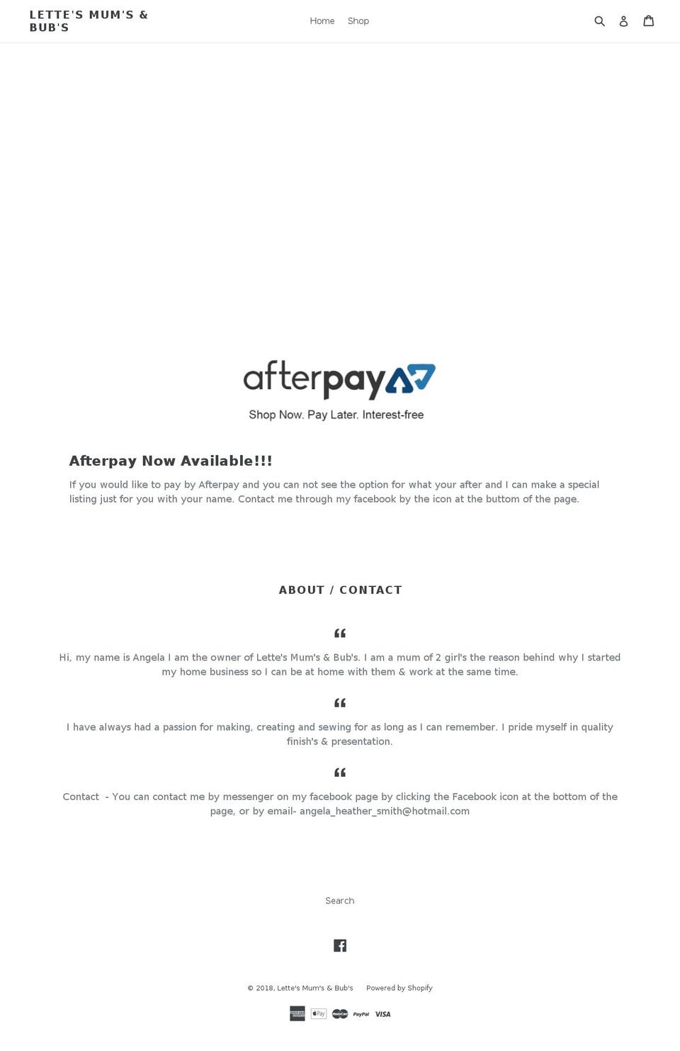 lettesmumsandbubs.com — Shopify storefront screenshot