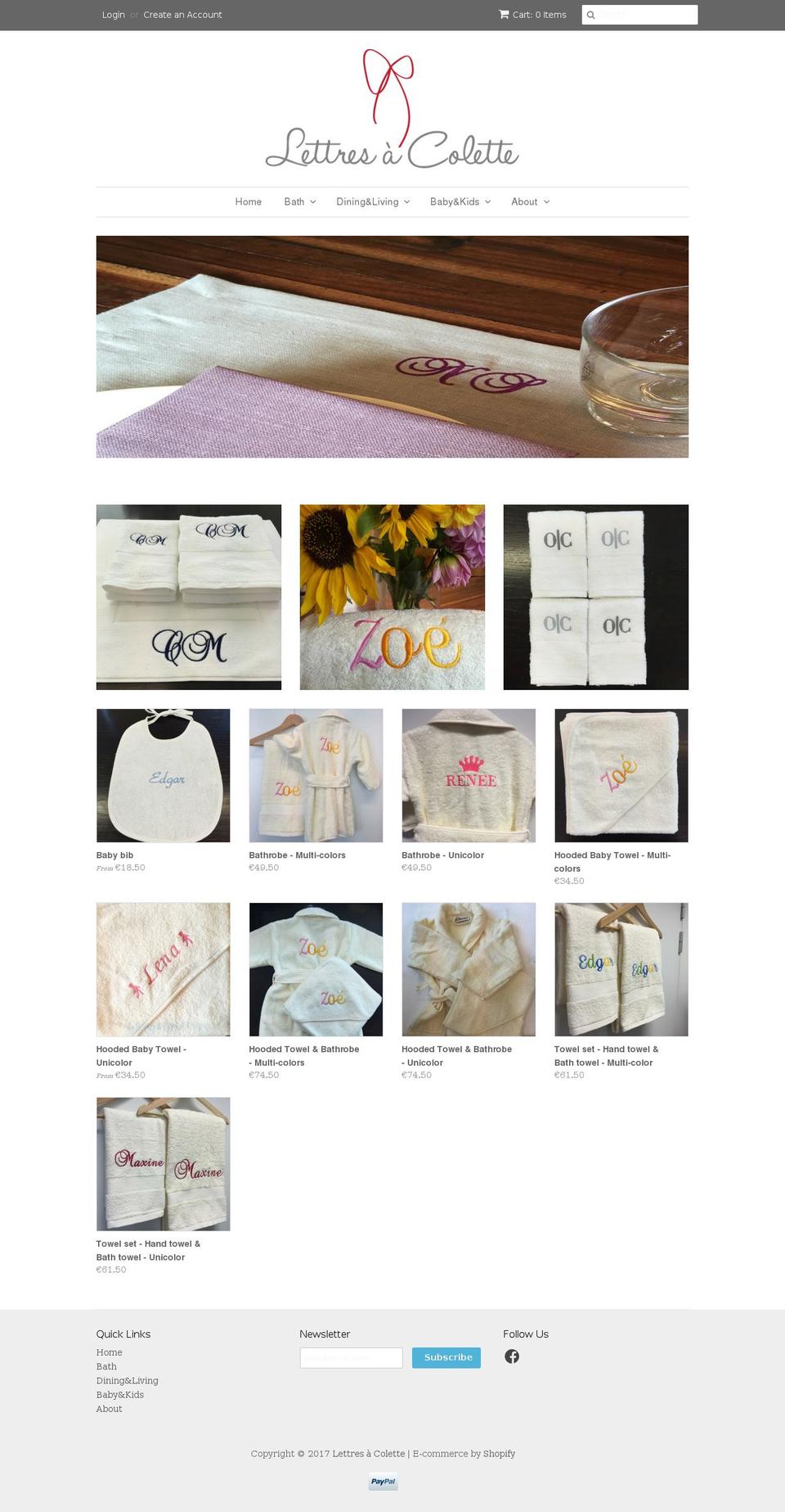 lettresacolette.com shopify website screenshot