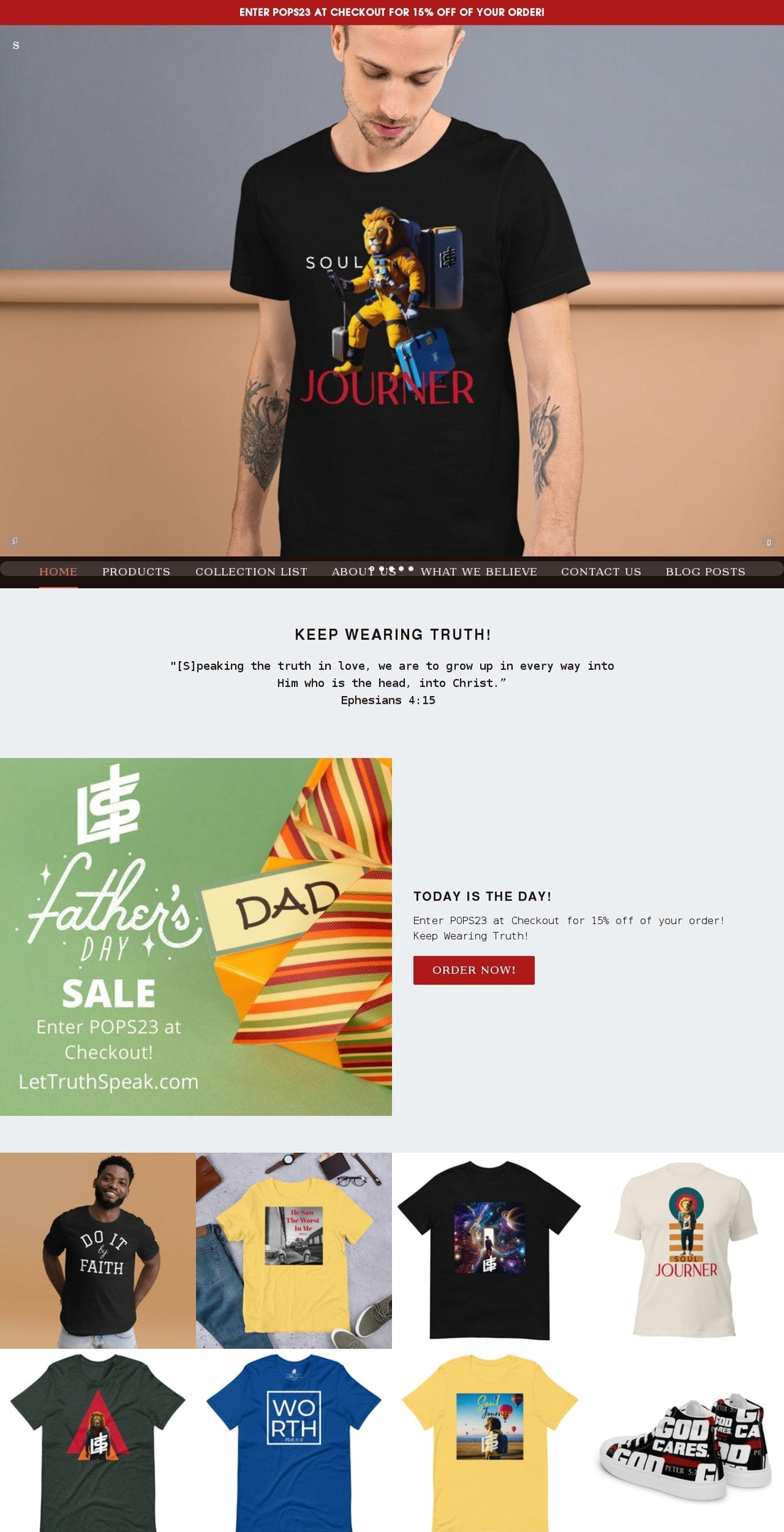 lettruthspeak.com shopify website screenshot