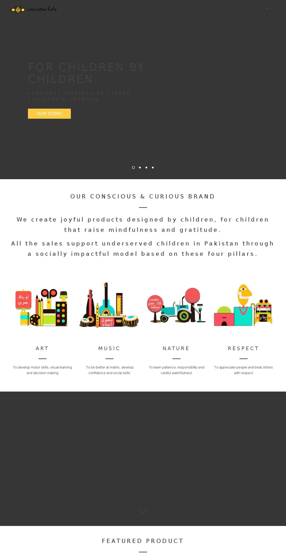 lettucebeekids.com — Shopify storefront screenshot