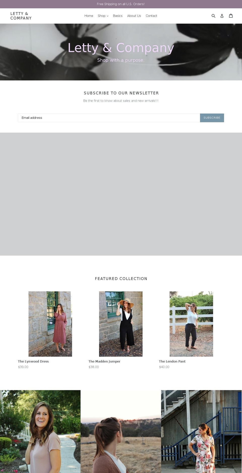 lettyandcompany.com — Shopify storefront screenshot