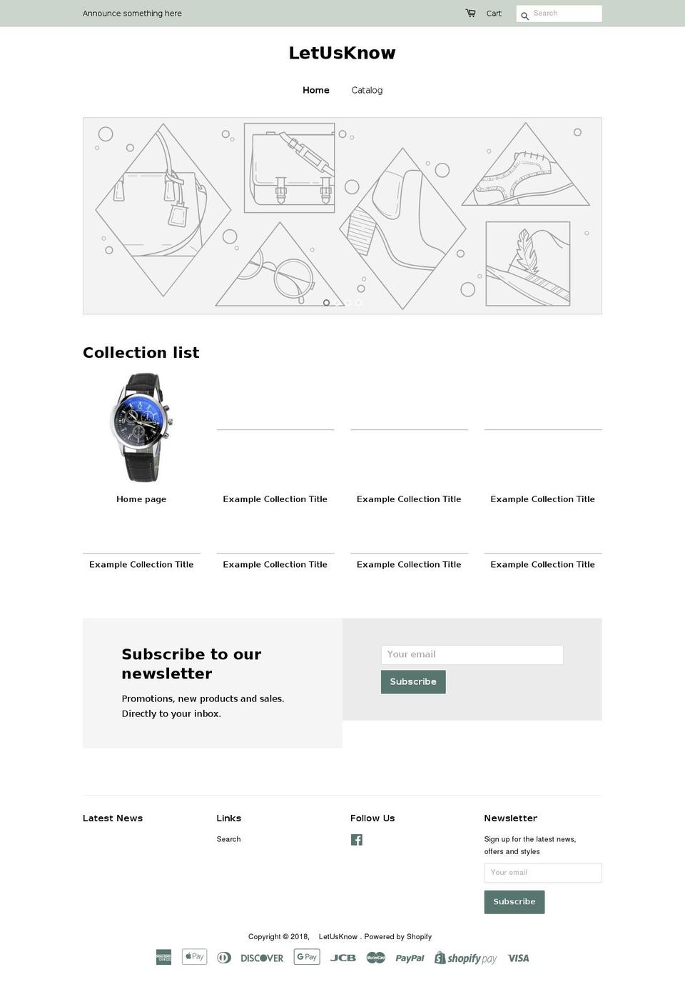 letusknow.xyz shopify website screenshot