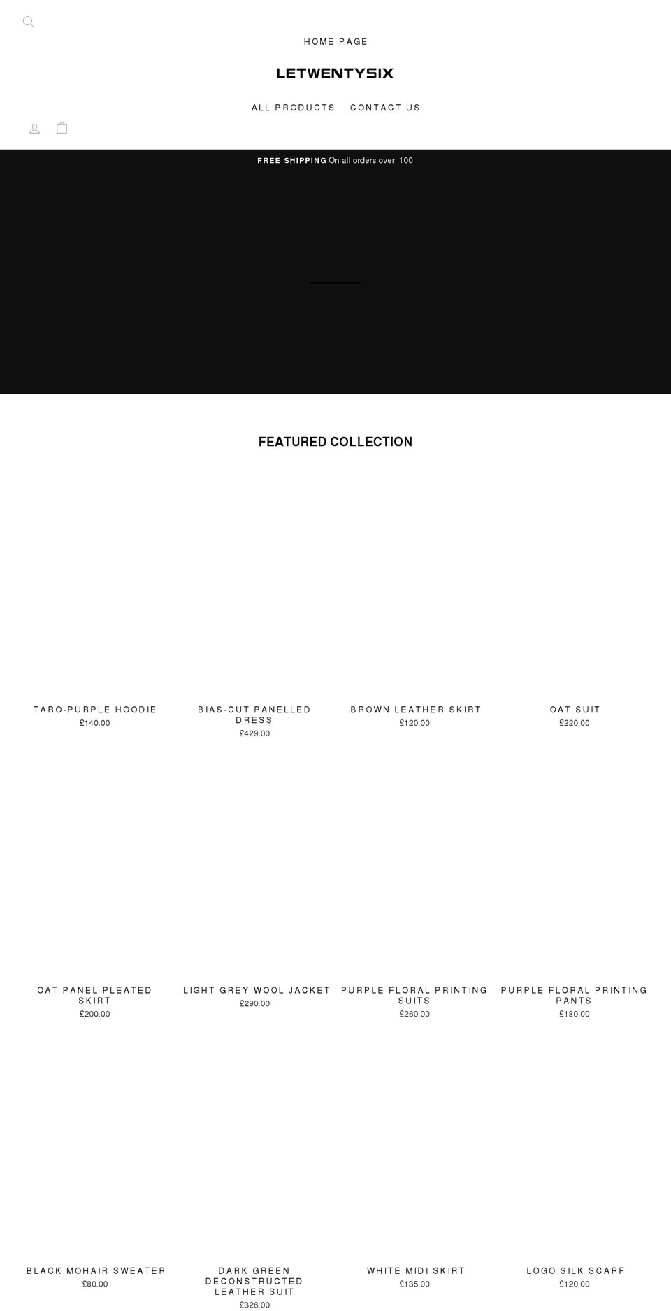 letwentysix.com shopify website screenshot