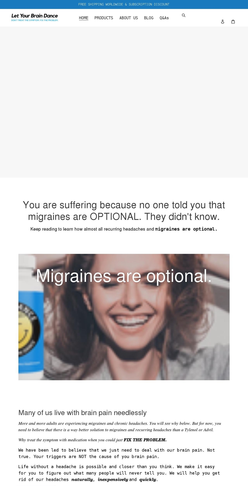letyourbraindance.com shopify website screenshot