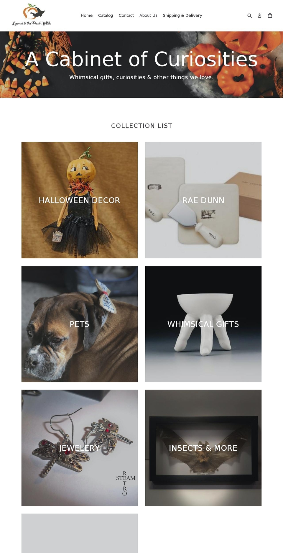 leumasandthepeachwitch.com shopify website screenshot