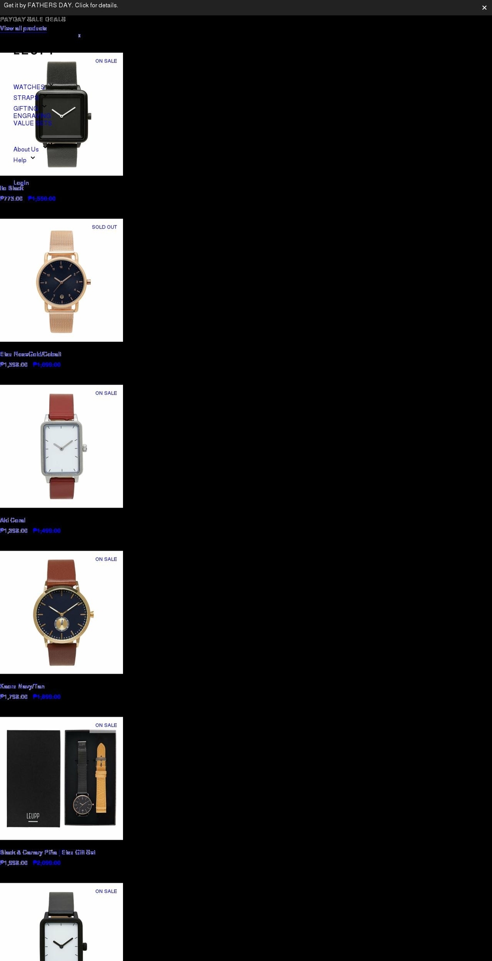 leuppwatches.com shopify website screenshot