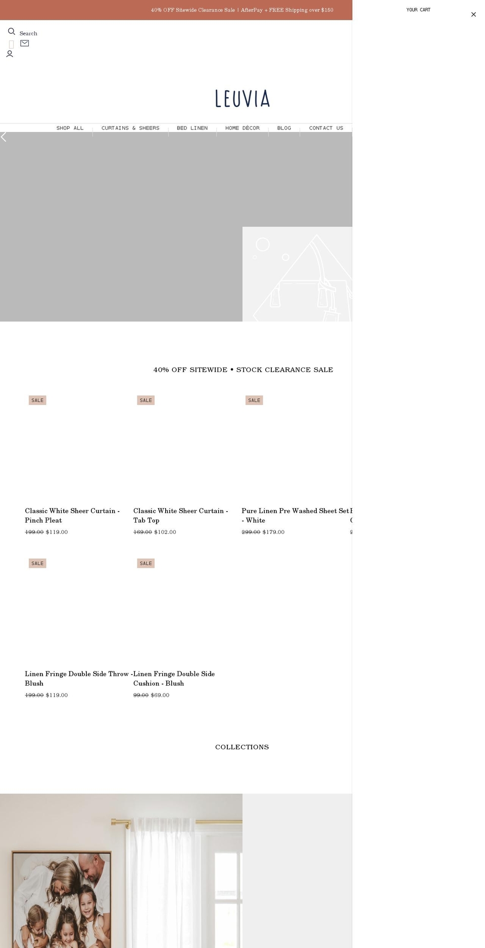 leuvia.com shopify website screenshot