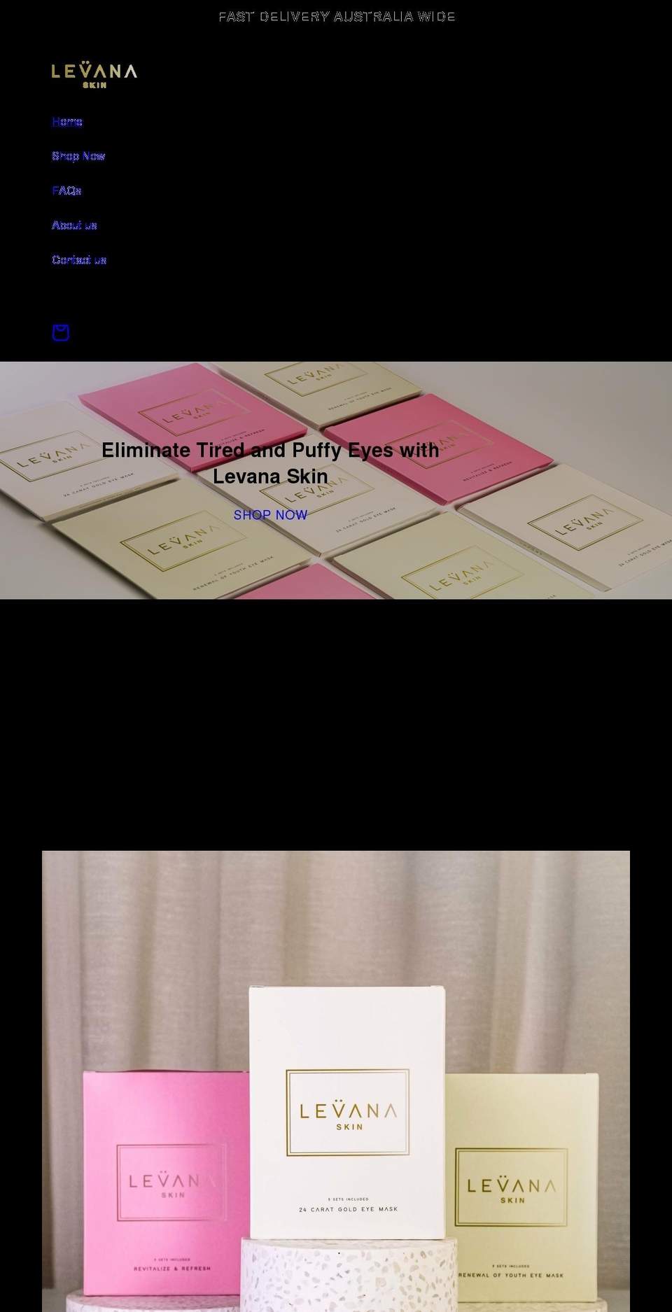 levanaskin.com shopify website screenshot