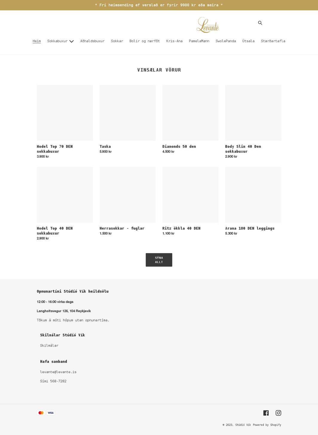 levante.is shopify website screenshot