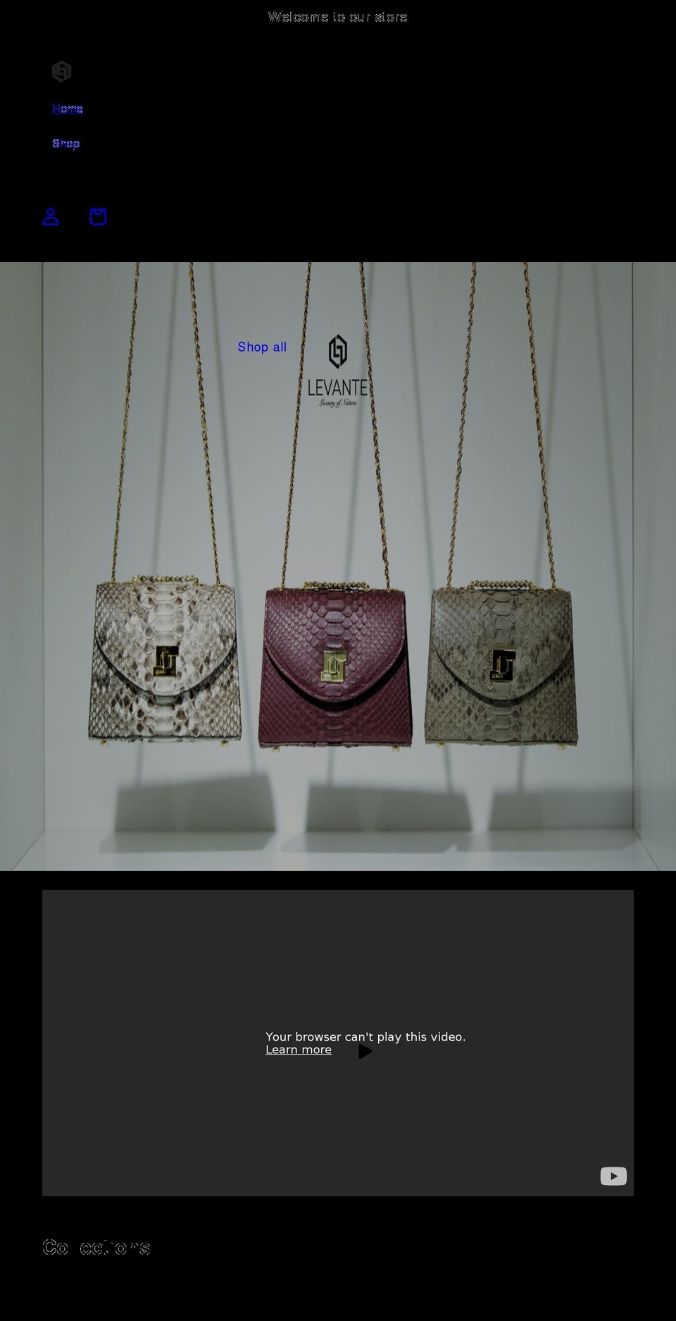 levanteluxury.com shopify website screenshot