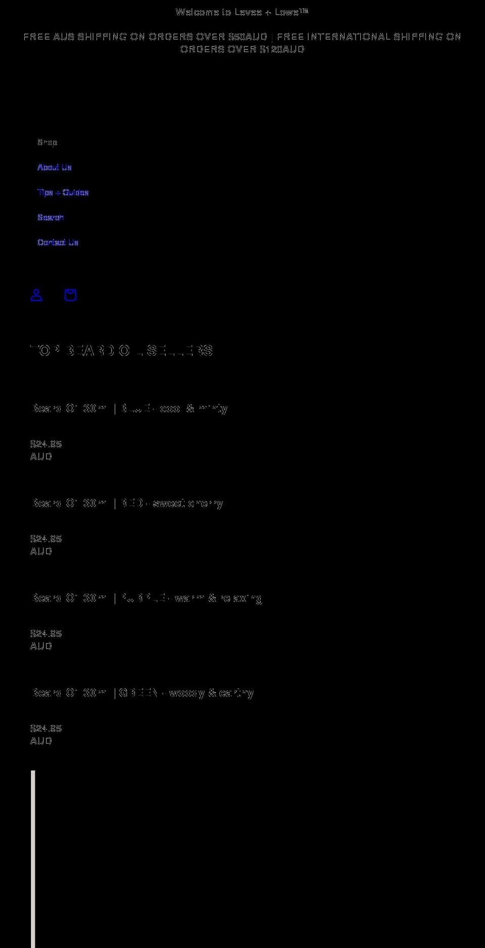 leveeandlowe.com shopify website screenshot