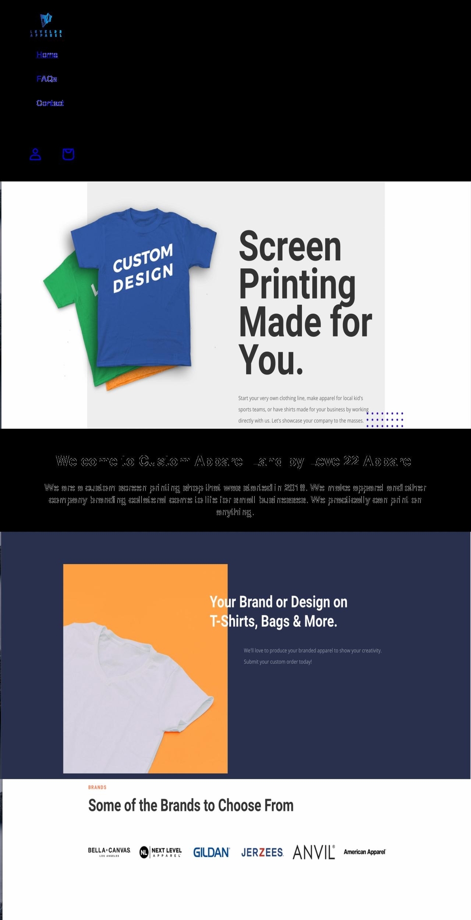 level22apparel.com — Shopify storefront screenshot