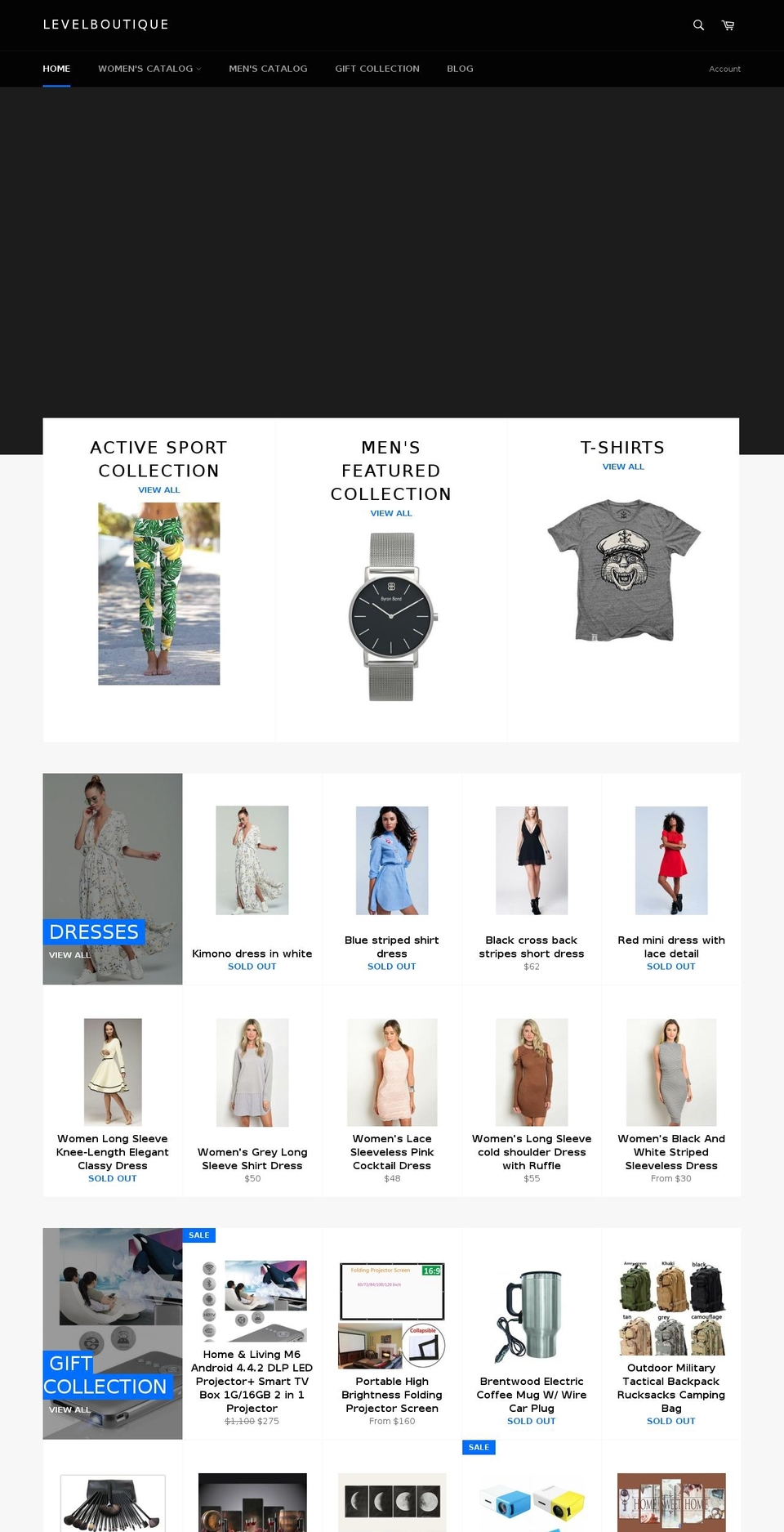 levelboutique.com — Shopify storefront screenshot