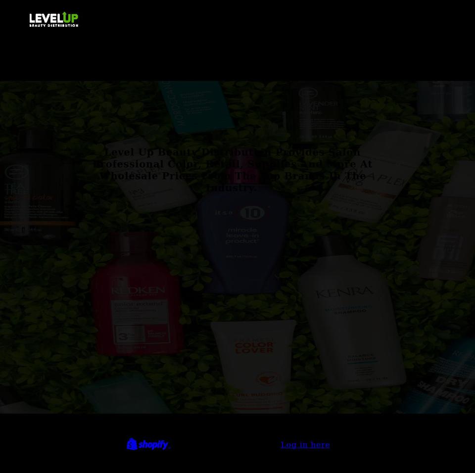 levelupbeauty.com shopify website screenshot