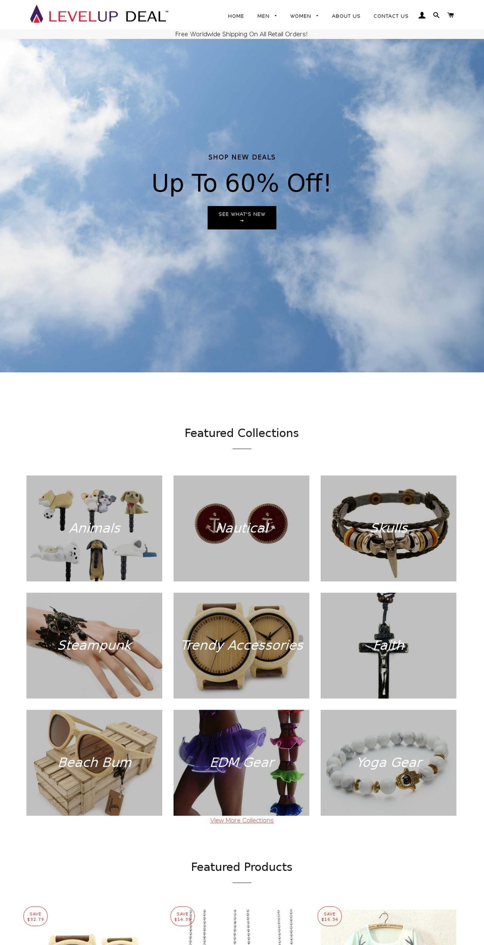 levelupdeal.com shopify website screenshot